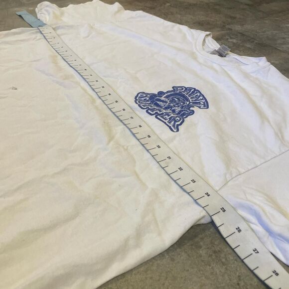 gildan white and blue graffiti logo graphic paint shop tshirt size 2xl - Picture 4 of 8